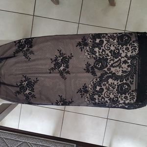 VINTAGE Free People long black lace skirt size 5